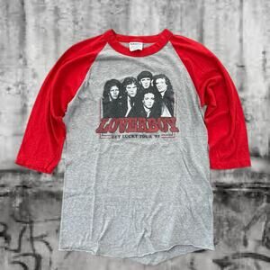 Vintage Loverboy “Get Lucky Tour ’82” Raglan Band Tee – Red/Gray – M Made In USA